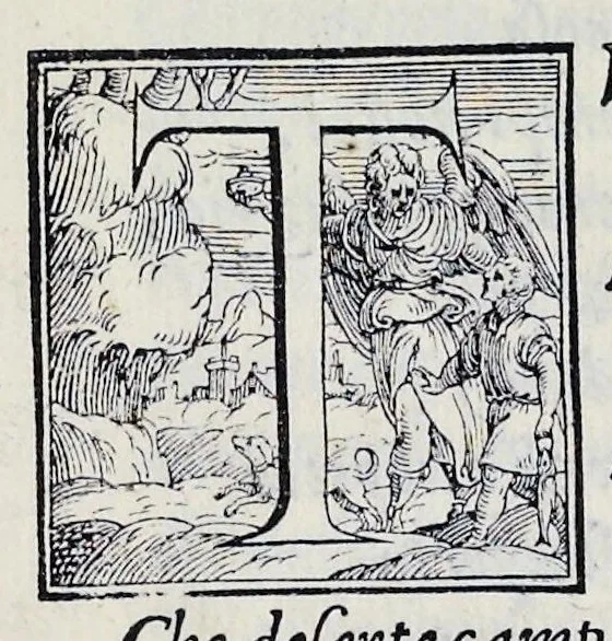 An illustration from Alcvne composizioni di diversi avtori in lode del ritratto della Sabina scolpito in marmo dall'eccellentissimo m. Giouanni Bologna, posto nella piazza del serenissimo gran duca di Toscana, 1583, leaf 40
