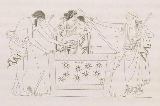 An illustration from Choix de peintures de Pompéi : lithographiées en couleur, 1867, leaf 234