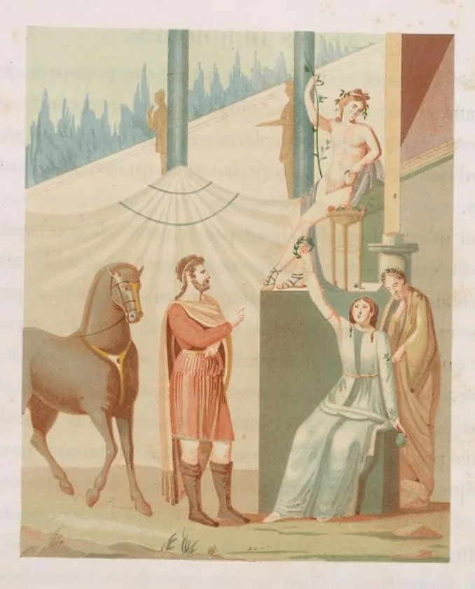 An illustration from Choix de peintures de Pompéi : lithographiées en couleur, 1867, leaf 298