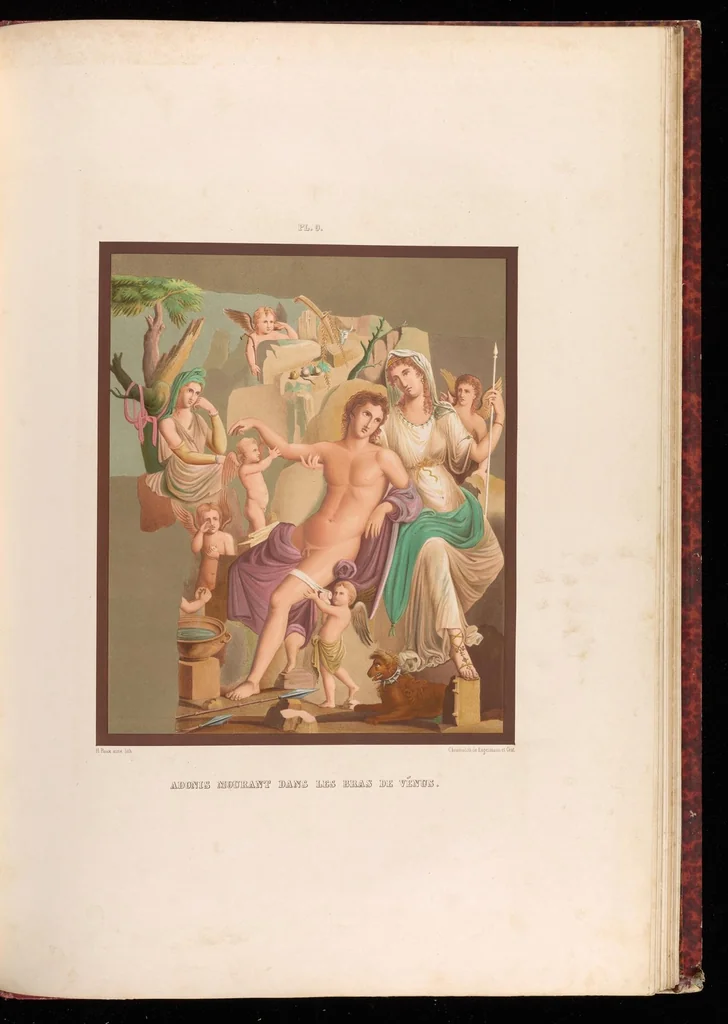 An illustration from Choix de peintures de Pompéi : lithographiées en couleur, 1867, leaf 350