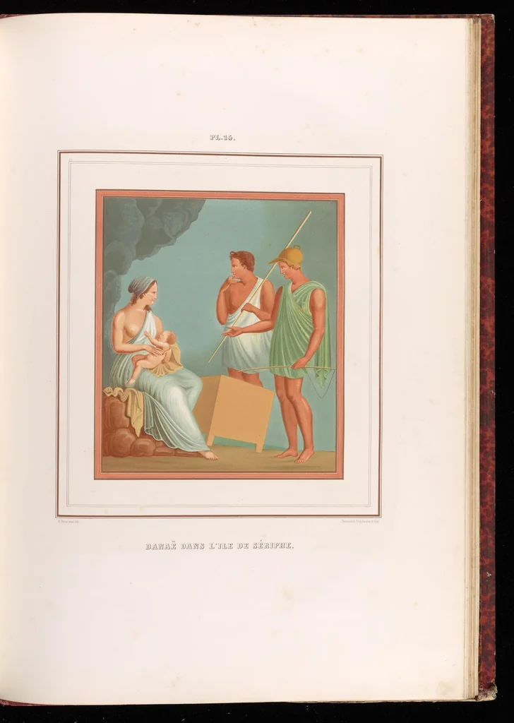 An illustration from Choix de peintures de Pompéi : lithographiées en couleur, 1867, leaf 360