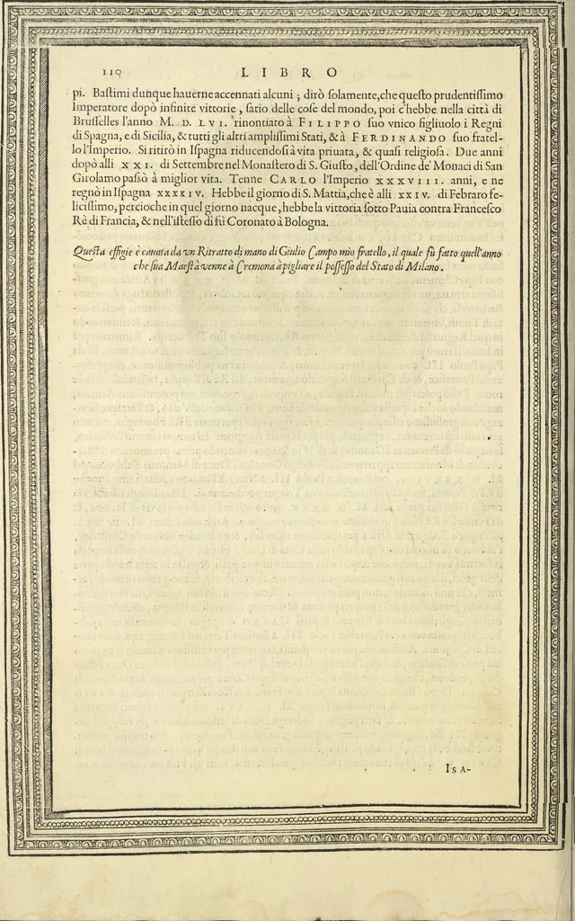 An illustration from Cremona fedelissima citta et nobilissima colonia de Romani : rappresentata in disegno col svo contado et illvstrata d'vna breve historia delle cose piv notabili appartenenti ad essa et de i ritratti natvrali de dvchi et dvchesse di Milano e compendio delle lor vite, 1585, leaf 205