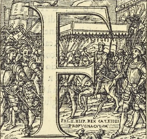 An illustration from Cremona fedelissima citta et nobilissima colonia de Romani : rappresentata in disegno col svo contado et illvstrata d'vna breve historia delle cose piv notabili appartenenti ad essa et de i ritratti natvrali de dvchi et dvchesse di Milano e compendio delle lor vite, 1585, leaf 207
