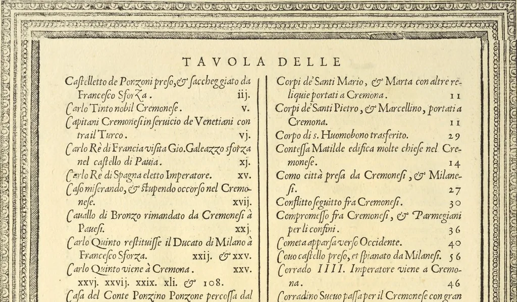 An illustration from Cremona fedelissima citta et nobilissima colonia de Romani : rappresentata in disegno col svo contado et illvstrata d'vna breve historia delle cose piv notabili appartenenti ad essa et de i ritratti natvrali de dvchi et dvchesse di Milano e compendio delle lor vite, 1585, leaf 227
