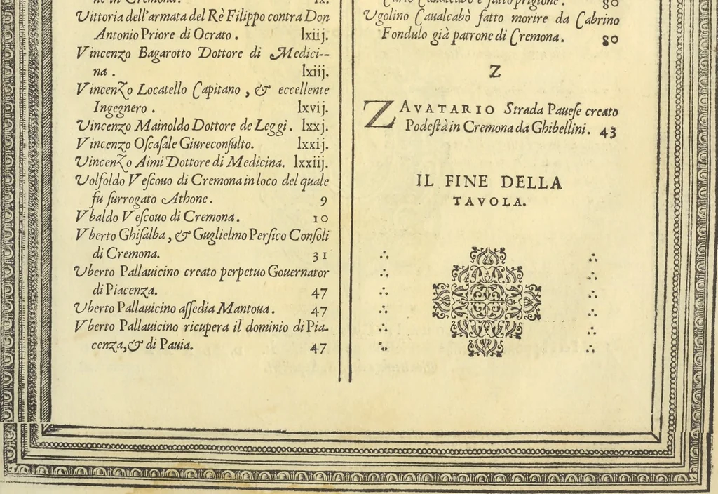 An illustration from Cremona fedelissima citta et nobilissima colonia de Romani : rappresentata in disegno col svo contado et illvstrata d'vna breve historia delle cose piv notabili appartenenti ad essa et de i ritratti natvrali de dvchi et dvchesse di Milano e compendio delle lor vite, 1585, leaf 246