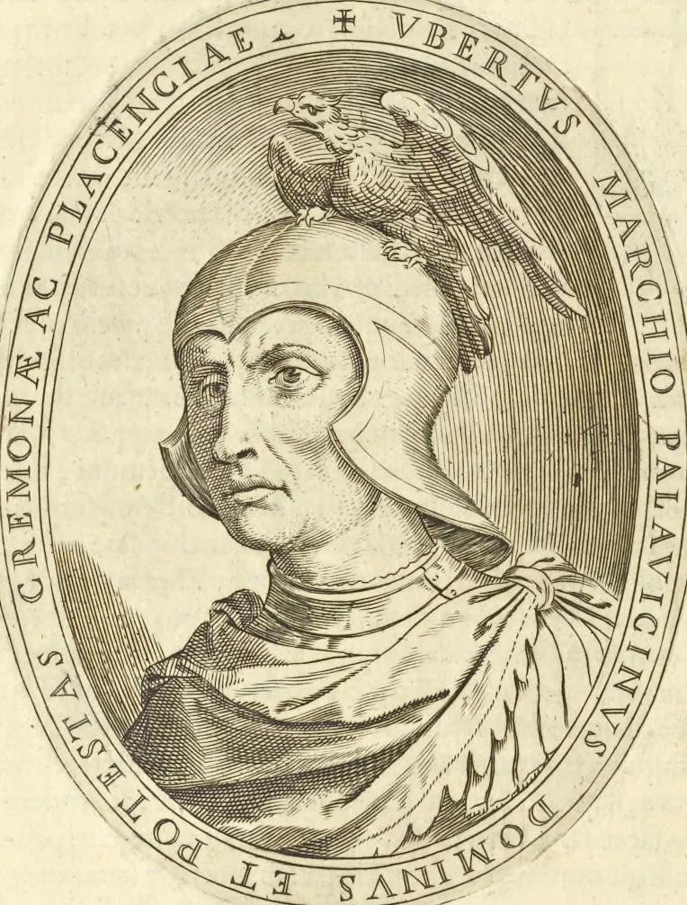 An illustration from Cremona fedelissima citta et nobilissima colonia de Romani : rappresentata in disegno col svo contado et illvstrata d'vna breve historia delle cose piv notabili appartenenti ad essa et de i ritratti natvrali de dvchi et dvchesse di Milano e compendio delle lor vite, 1585, leaf 57
