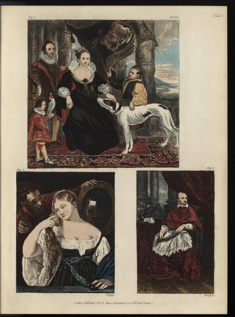 An illustration from Practical hints on colour in painting : illustrated by examples from the works of the Venetian, Flemish, and Dutch schools, 1843, leaf 100