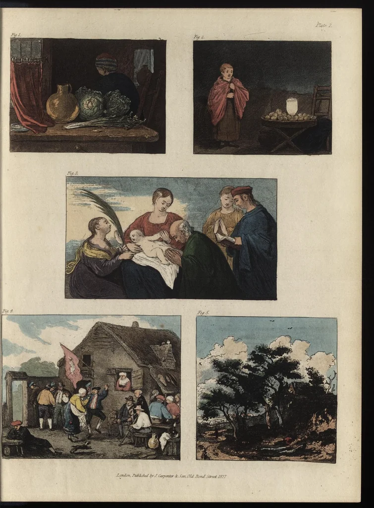 An illustration from Practical hints on colour in painting : illustrated by examples from the works of the Venetian, Flemish, and Dutch schools, 1843, leaf 36