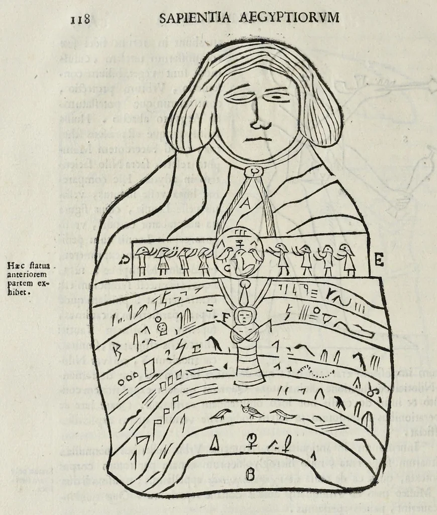 An illustration from Ad Alexandrum VII. Pont. Max. Obelisci Aegyptiaci : nuper inter Isaei Romani rudera effossi interpretatio hieroglyphica, 1666, leaf 139