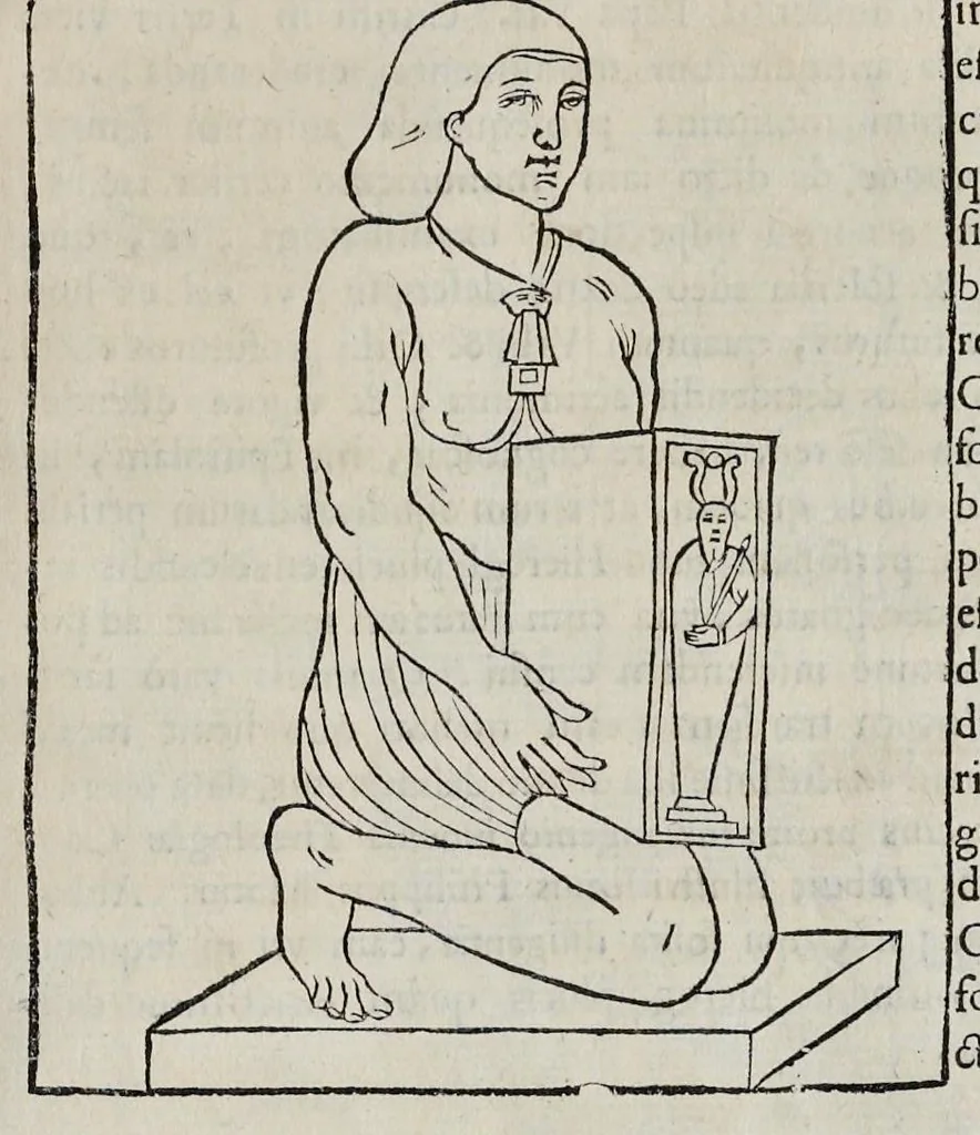 An illustration from Ad Alexandrum VII. Pont. Max. Obelisci Aegyptiaci : nuper inter Isaei Romani rudera effossi interpretatio hieroglyphica, 1666, leaf 146