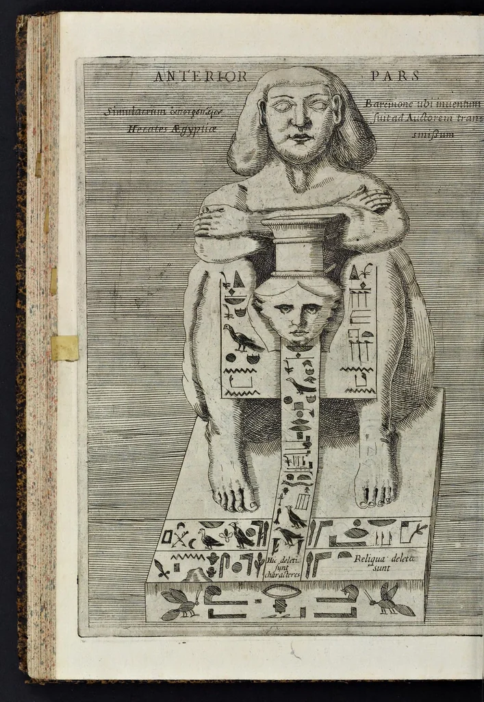An illustration from Ad Alexandrum VII. Pont. Max. Obelisci Aegyptiaci : nuper inter Isaei Romani rudera effossi interpretatio hieroglyphica, 1666, leaf 161