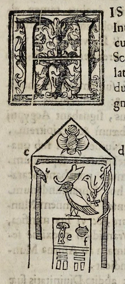 An illustration from Ad Alexandrum VII. Pont. Max. Obelisci Aegyptiaci : nuper inter Isaei Romani rudera effossi interpretatio hieroglyphica, 1666, leaf 54