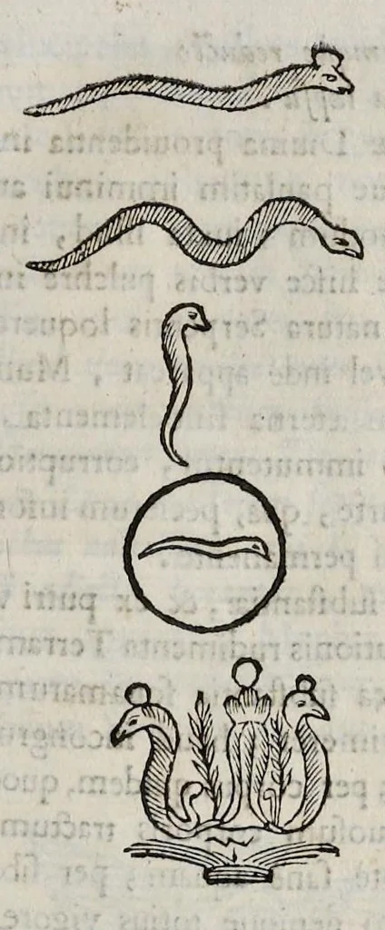 An illustration from Ad Alexandrum VII. Pont. Max. Obelisci Aegyptiaci : nuper inter Isaei Romani rudera effossi interpretatio hieroglyphica, 1666, leaf 66