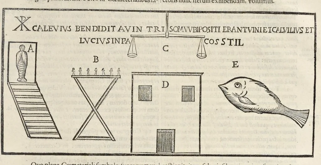 An illustration from Roma subterranea novissima : in qva post Antonivm Bosivm antesignanvm, Jo. Severanum congreg. oratorii presbyterum, et celebres alios scriptores : antiqvua Christianorum et praecipue martyrum cœmeteria, tituli, monimenta, epitaphia, inscriptiones ac nobiliora sanctorum sepulchra : sex libris distincta illustrantur et quamplurimæ res ecclesiasticæ iconibus graphice describuntur, ac multiplici tum sacra, tum profana eruditione declarantur : cum duplici indice, capitum & rerum locupletissimo : opera et studio, 1659, leaf 764