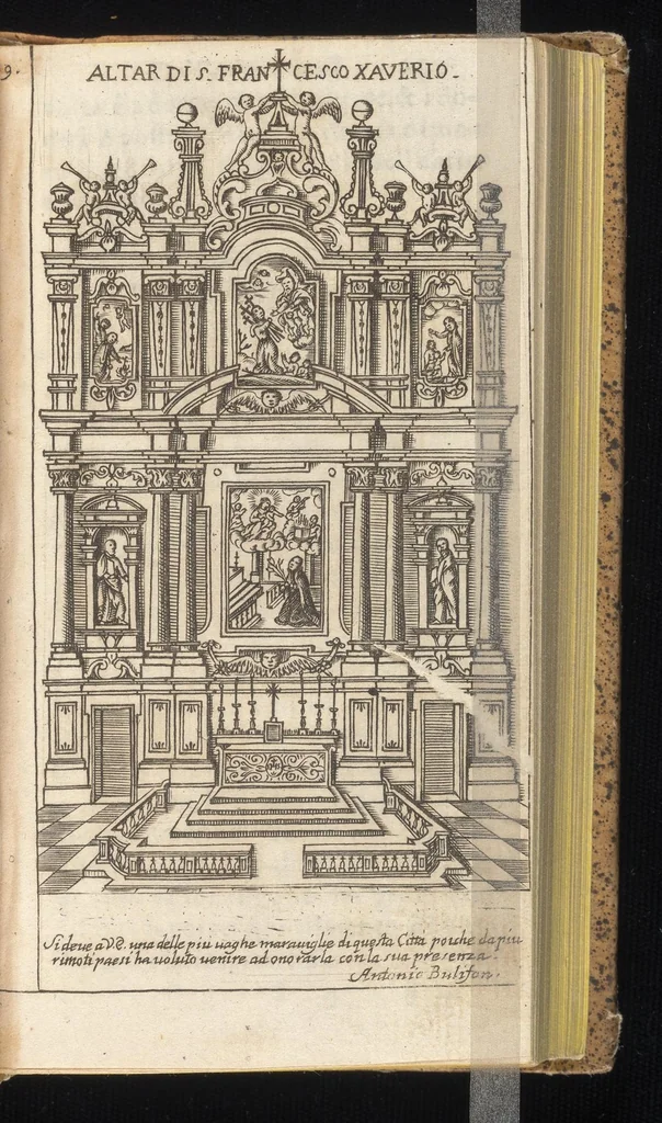An illustration from Guida de' forestieri : curiosi di vedere, e d'intendere le cose più notabili della regal città di Napoli, e del suo amenissimo distretto, 1688, leaf 288