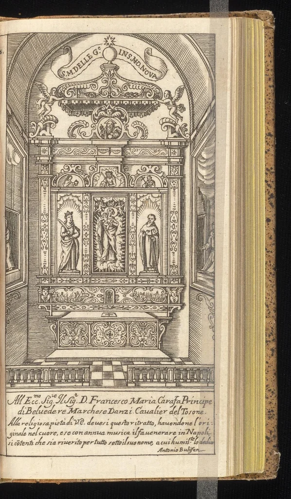 An illustration from Guida de' forestieri : curiosi di vedere, e d'intendere le cose più notabili della regal città di Napoli, e del suo amenissimo distretto, 1688, leaf 440