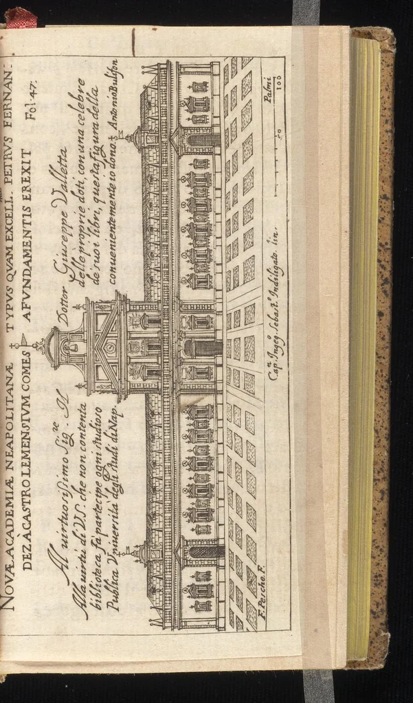 An illustration from Guida de' forestieri : curiosi di vedere, e d'intendere le cose più notabili della regal città di Napoli, e del suo amenissimo distretto, 1688, leaf 92
