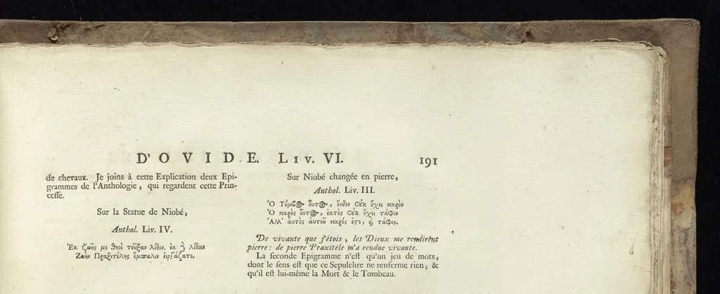 An illustration from Les Métamorphoses d'Ovide : en latin, traduites en françois, avec des remarques, et des explications historiques, 1732, leaf 210