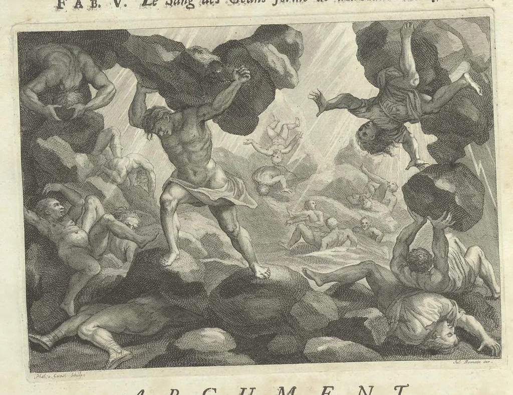An illustration from Les Métamorphoses d'Ovide : en latin, traduites en françois, avec des remarques, et des explications historiques, 1732, leaf 29