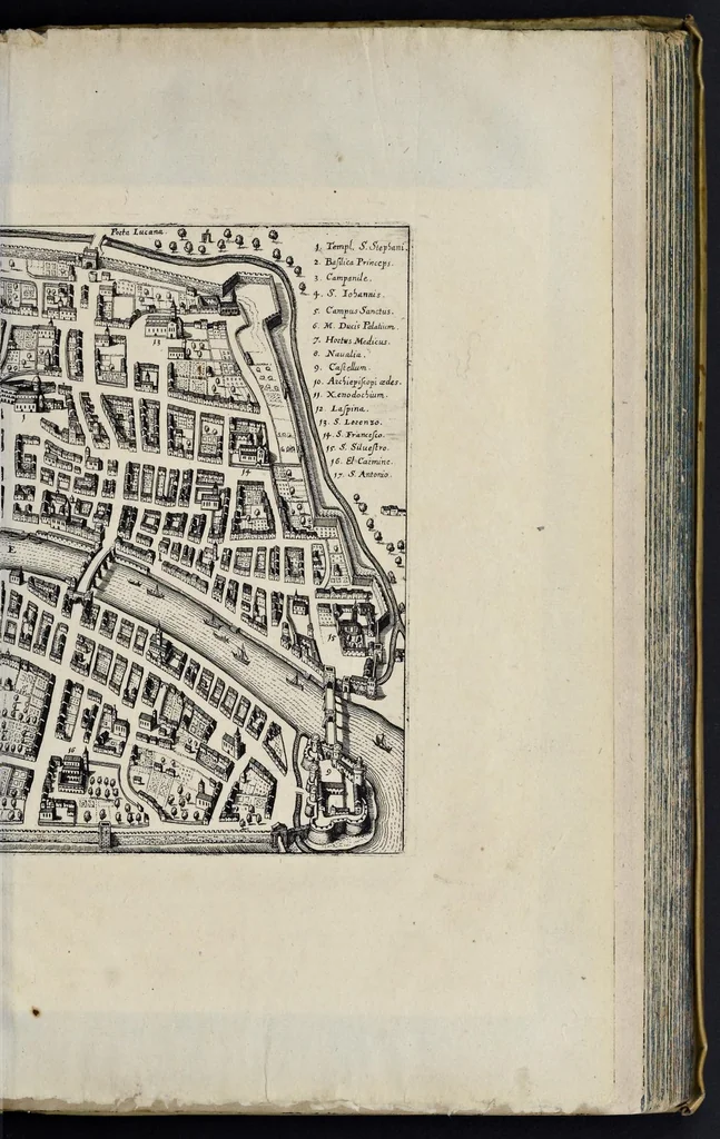 An illustration from Itinerarium Italiæ nov-antiquæ, oder, Raiss-Beschreibung durch Italien ..., 1640, leaf 216