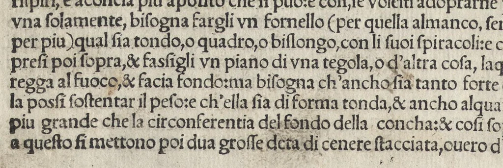 An illustration from Pirotechnia, li diece libri della pirotechnia : nelliquali si tratta non solo la diuersita delle minere, ma ancho quanto si ricerca alla prattica di effe : e di quanto s'appartiene all'arte della fusione ouer getto de metalli, e d'ogni altra cosa a questa somigliante, 1550, leaf 267