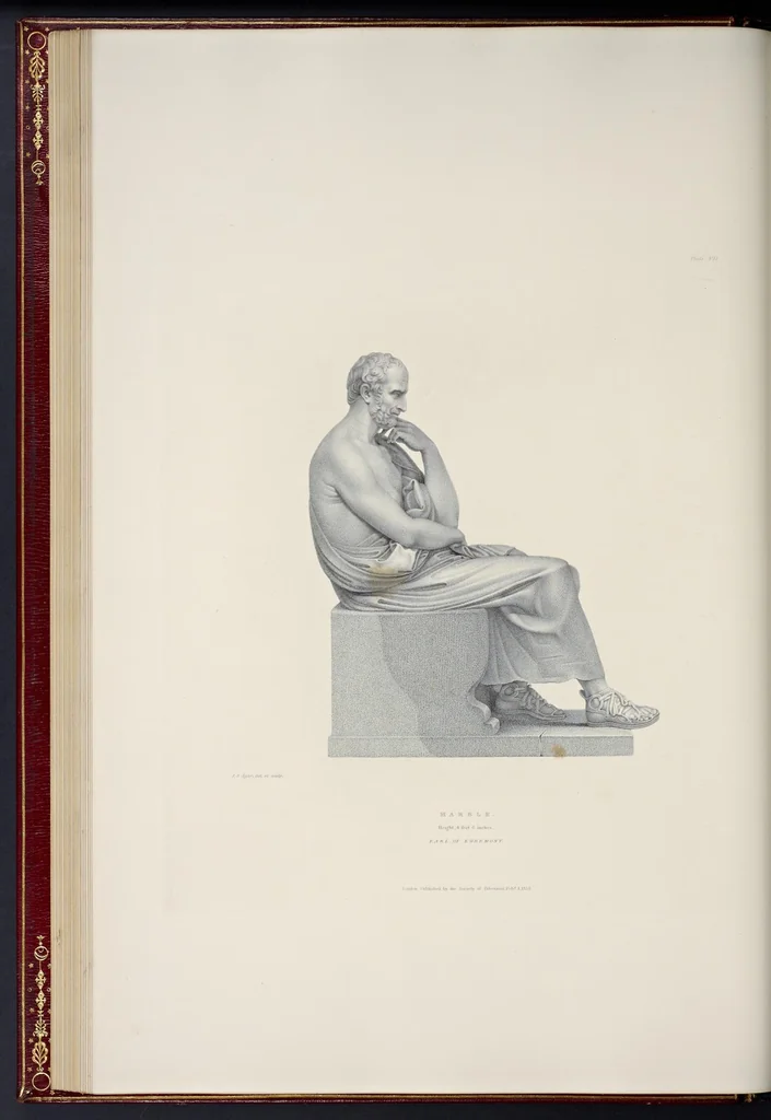An illustration from Specimens of antient sculpture : Ægyptian, Etruscan, Greek, and Roman, 1809, leaf 105