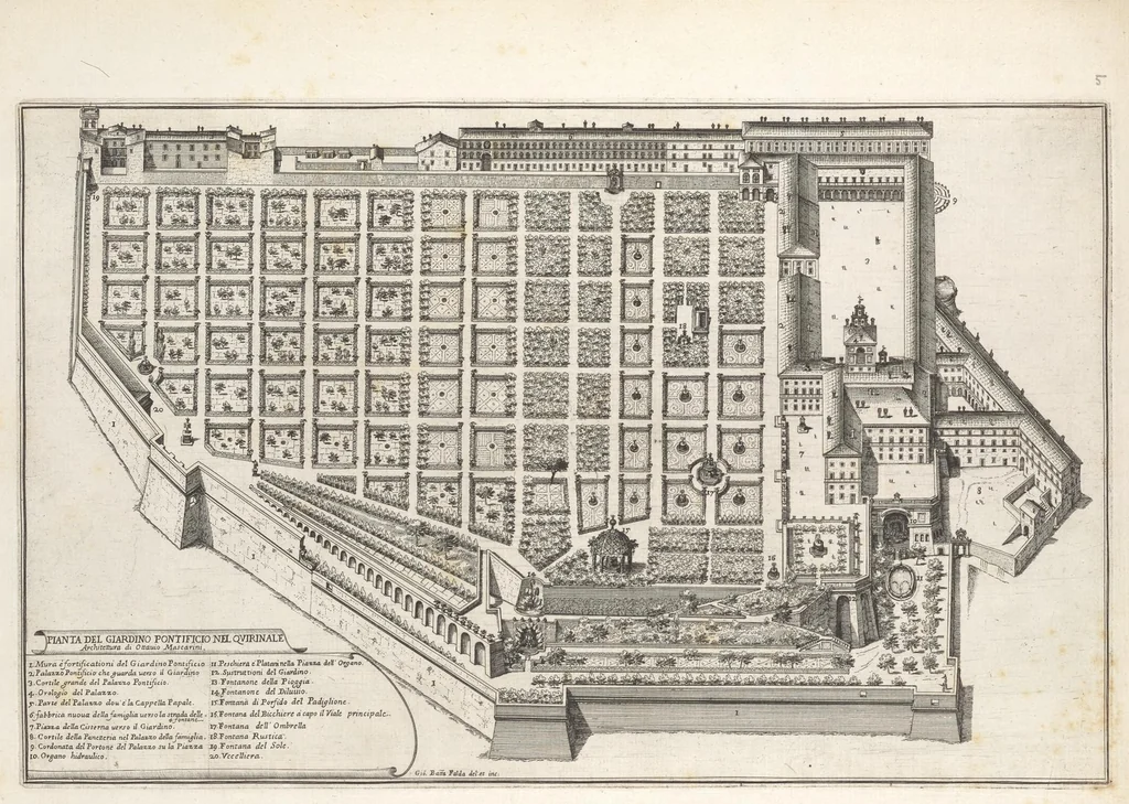 An illustration from Li giardini di Roma : con le loro piante alzate e vedvte in prospettiva, 1683, leaf 16