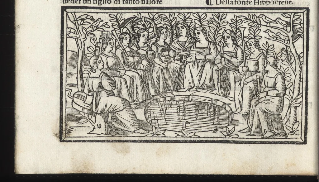 An illustration from Di Ovidio Le metamorphosi, cioe, Trasmutationi : tradotte dal latino diligentemente in uolgar uerso, con le sue allegorie, significatione & dichiaratione delle fabole in prosa, 1533, leaf 101