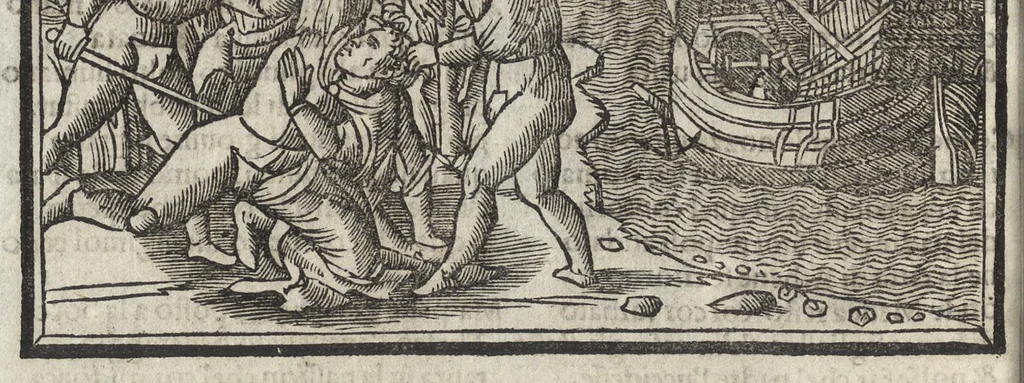 An illustration from Di Ovidio Le metamorphosi, cioe, Trasmutationi : tradotte dal latino diligentemente in uolgar uerso, con le sue allegorie, significatione & dichiaratione delle fabole in prosa, 1533, leaf 163