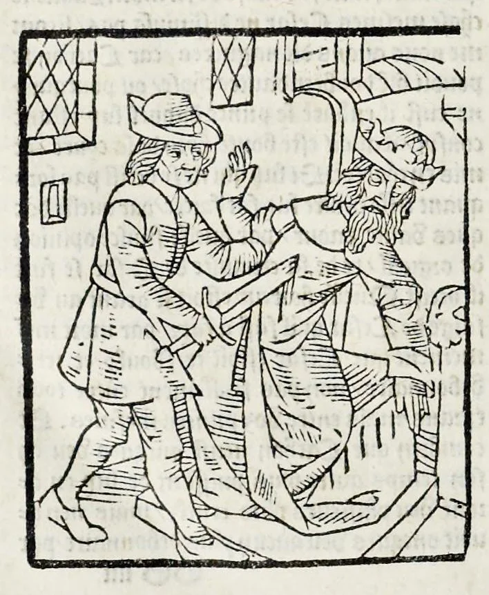 An illustration from Messire Frãcois Petracque Des remedes de lune et lautre fortune, prospere et aduerse, 1534, leaf 339