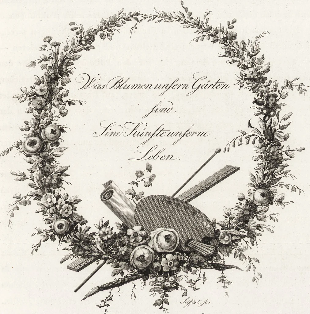 An illustration from Darstellung und Geschichte des Geschmacks der vorzüglichsten Völker in Beziehung auf die innere Auszierung der Zimmer und auf die Baukunst, 1796, leaf 18