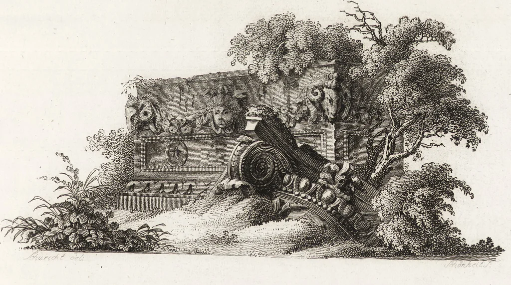 An illustration from Darstellung und Geschichte des Geschmacks der vorzüglichsten Völker in Beziehung auf die innere Auszierung der Zimmer und auf die Baukunst, 1796, leaf 86