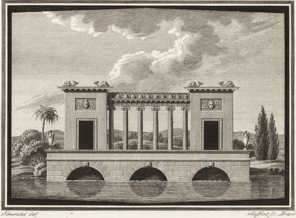 An illustration from Darstellung und Geschichte des Geschmacks der vorzüglichsten Völker in Beziehung auf die innere Auszierung der Zimmer und auf die Baukunst, 1796, leaf 10