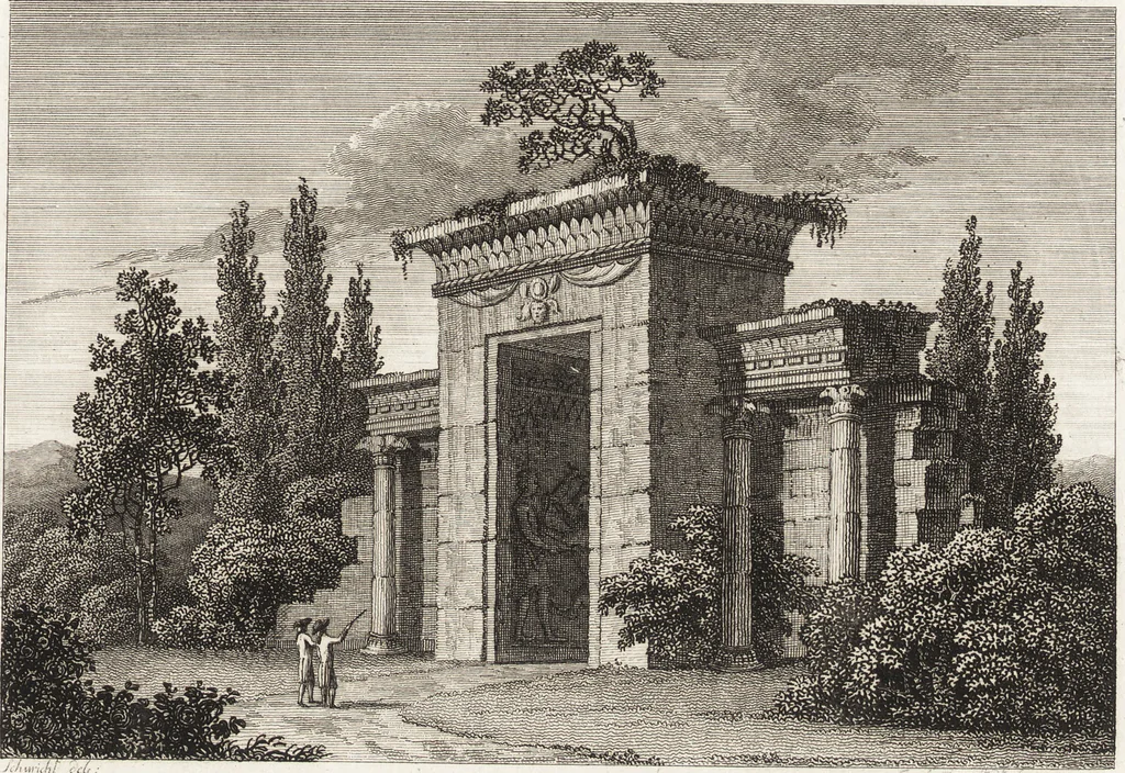 An illustration from Darstellung und Geschichte des Geschmacks der vorzüglichsten Völker in Beziehung auf die innere Auszierung der Zimmer und auf die Baukunst, 1796, leaf 10