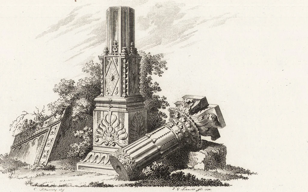An illustration from Darstellung und Geschichte des Geschmacks der vorzüglichsten Völker in Beziehung auf die innere Auszierung der Zimmer und auf die Baukunst, 1796, leaf 58