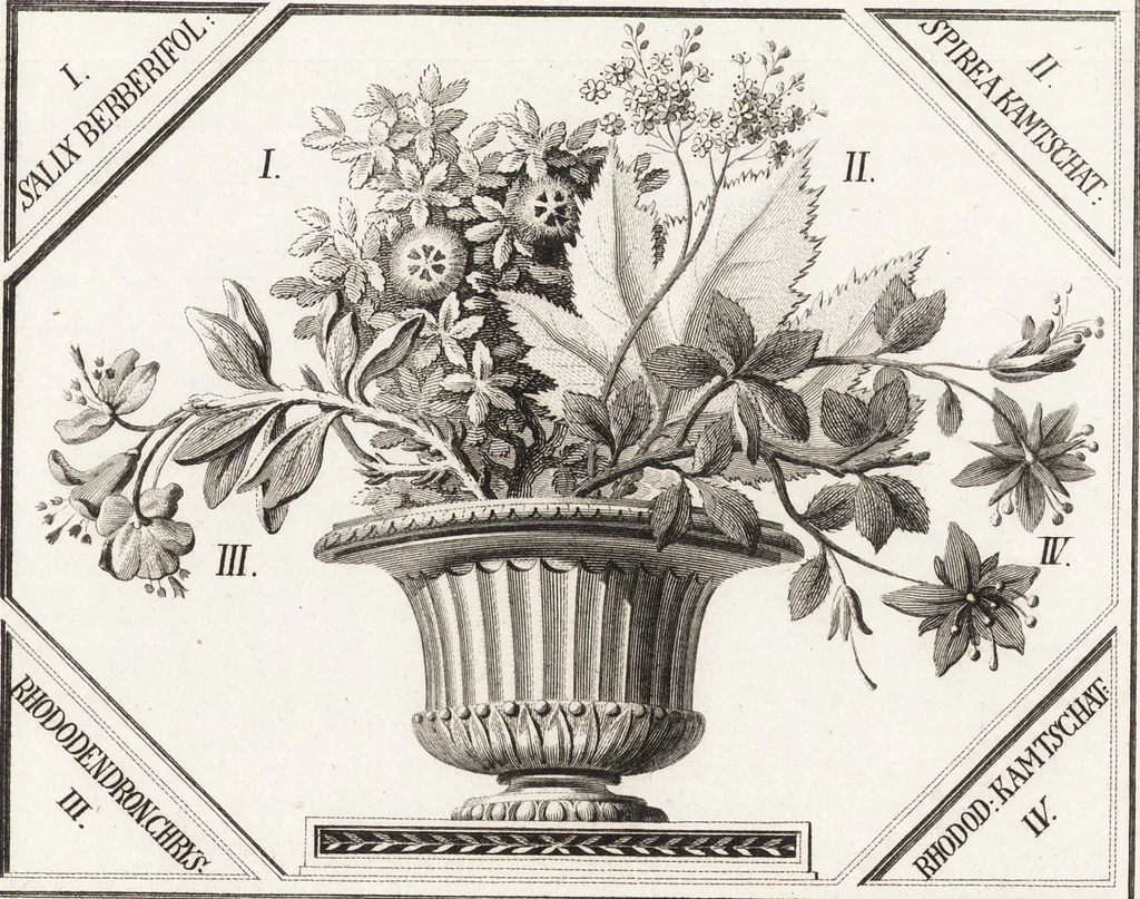 An illustration from Darstellung und Geschichte des Geschmacks der vorzüglichsten Völker in Beziehung auf die innere Auszierung der Zimmer und auf die Baukunst, 1796, leaf 98