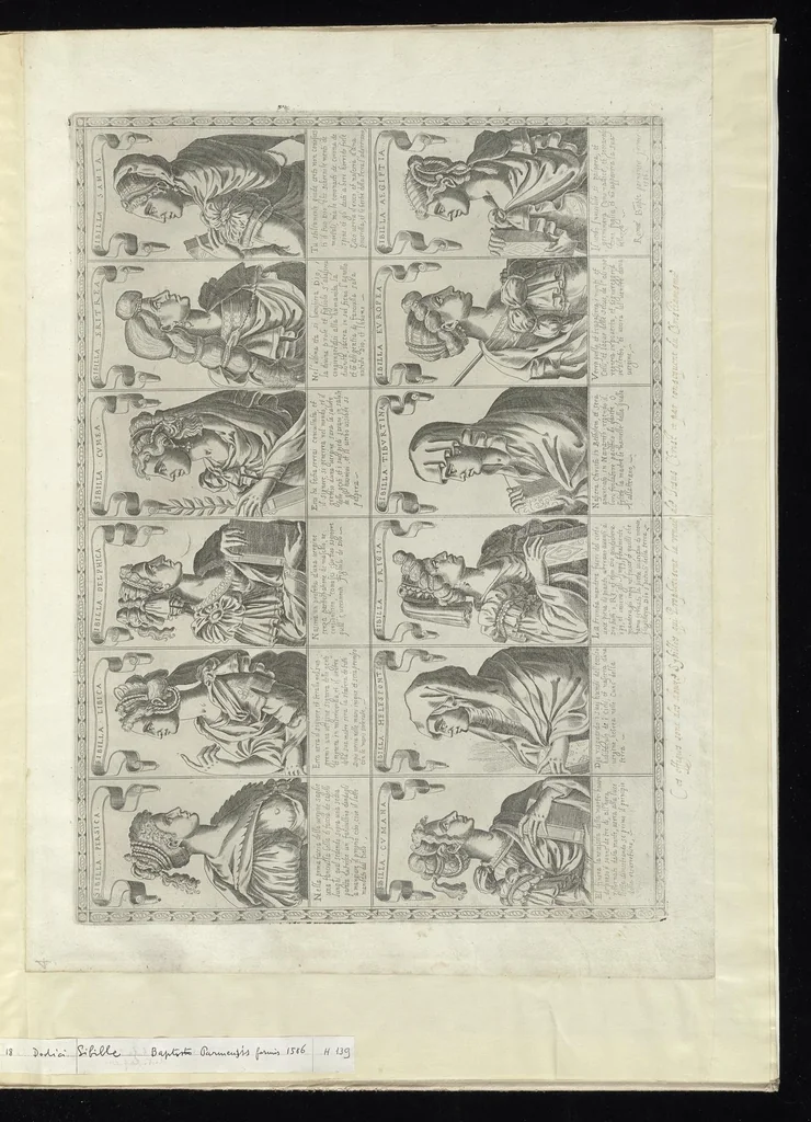 An illustration from Specvlvm Romanae magnificentiae : omnia fere qvaecvnq- in vrbe monvmenta extant partim ivxta antiqvam partim ivxta hodiernam formam accuratiss. delineata repraesentans : accesserunt non paucae tum antiquarum tum modernarum rerum urbis figurae nusquam antehac aeditae ..., 1544, leaf 40