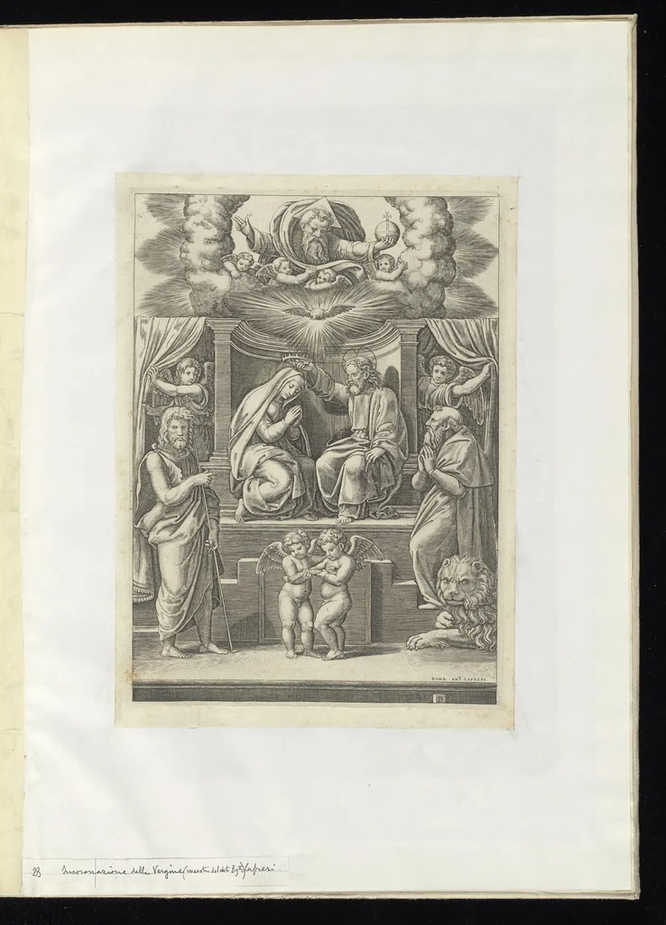 An illustration from Specvlvm Romanae magnificentiae : omnia fere qvaecvnq- in vrbe monvmenta extant partim ivxta antiqvam partim ivxta hodiernam formam accuratiss. delineata repraesentans : accesserunt non paucae tum antiquarum tum modernarum rerum urbis figurae nusquam antehac aeditae ..., 1544, leaf 50