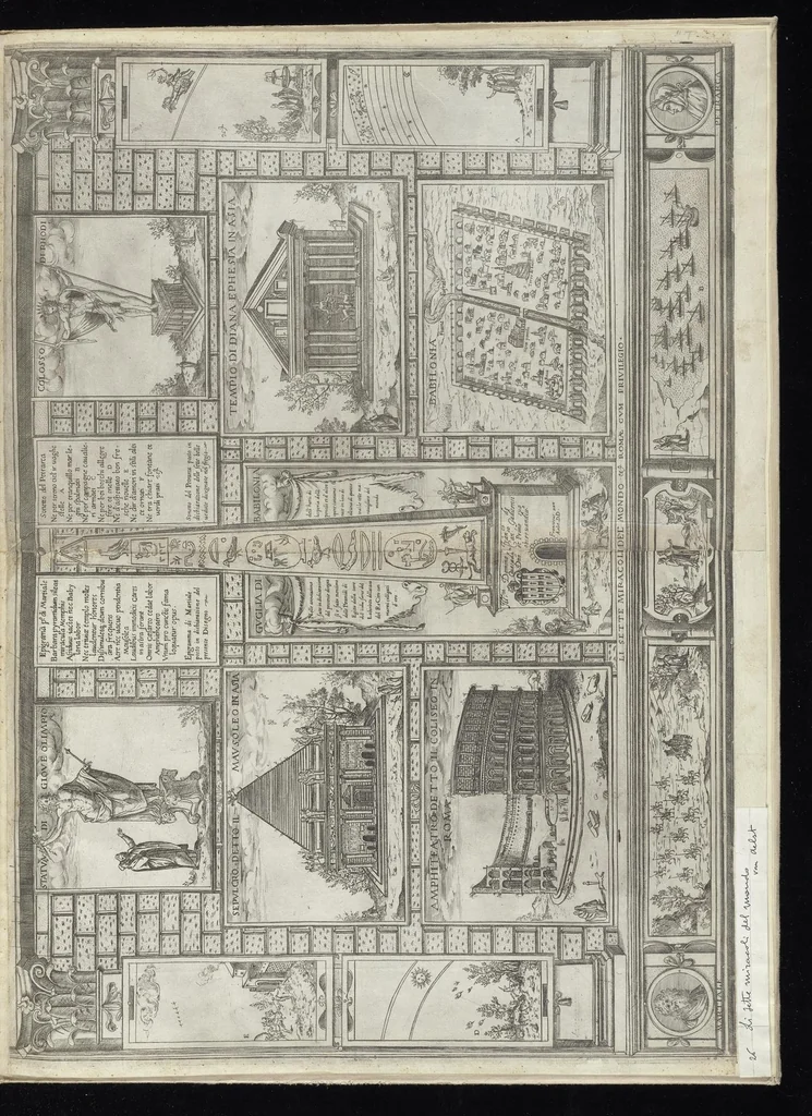 An illustration from Specvlvm Romanae magnificentiae : omnia fere qvaecvnq- in vrbe monvmenta extant partim ivxta antiqvam partim ivxta hodiernam formam accuratiss. delineata repraesentans : accesserunt non paucae tum antiquarum tum modernarum rerum urbis figurae nusquam antehac aeditae ..., 1544, leaf 56