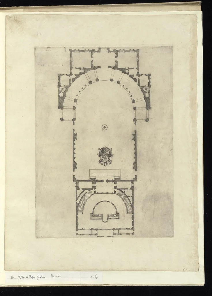 An illustration from Specvlvm Romanae magnificentiae : omnia fere qvaecvnq- in vrbe monvmenta extant partim ivxta antiqvam partim ivxta hodiernam formam accuratiss. delineata repraesentans : accesserunt non paucae tum antiquarum tum modernarum rerum urbis figurae nusquam antehac aeditae ..., 1544, leaf 108