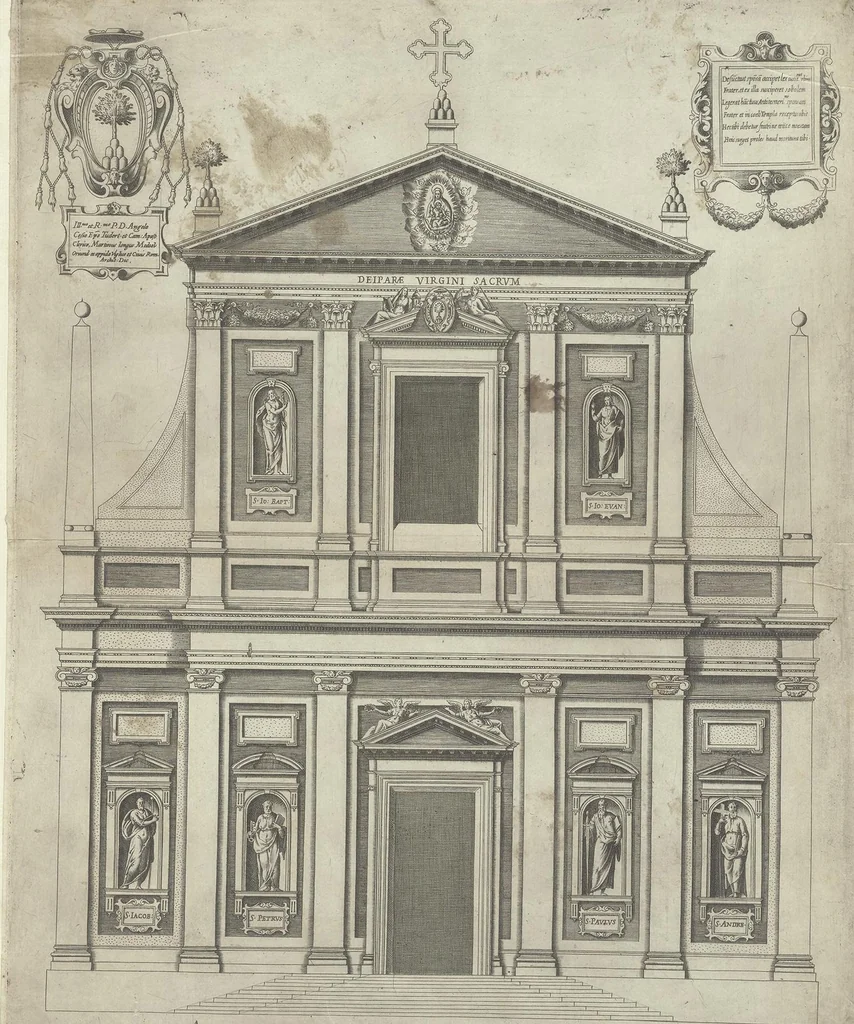 An illustration from Specvlvm Romanae magnificentiae : omnia fere qvaecvnq- in vrbe monvmenta extant partim ivxta antiqvam partim ivxta hodiernam formam accuratiss. delineata repraesentans : accesserunt non paucae tum antiquarum tum modernarum rerum urbis figurae nusquam antehac aeditae ..., 1544, leaf 126