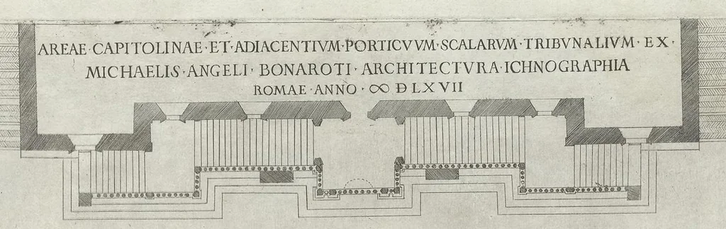 An illustration from Specvlvm Romanae magnificentiae : omnia fere qvaecvnq- in vrbe monvmenta extant partim ivxta antiqvam partim ivxta hodiernam formam accuratiss. delineata repraesentans : accesserunt non paucae tum antiquarum tum modernarum rerum urbis figurae nusquam antehac aeditae ..., 1544, leaf 30