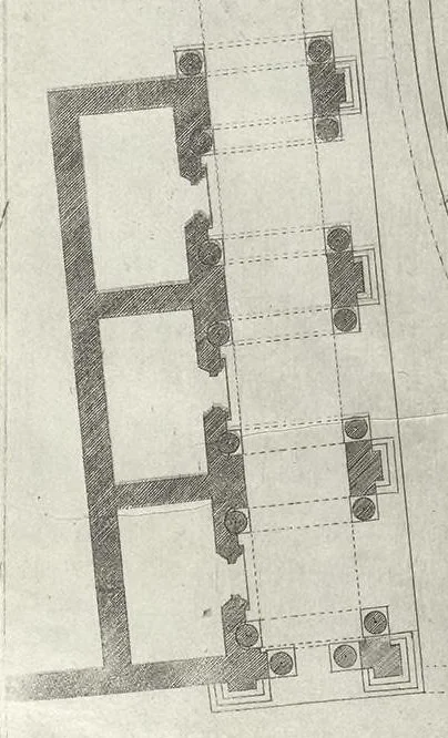 An illustration from Specvlvm Romanae magnificentiae : omnia fere qvaecvnq- in vrbe monvmenta extant partim ivxta antiqvam partim ivxta hodiernam formam accuratiss. delineata repraesentans : accesserunt non paucae tum antiquarum tum modernarum rerum urbis figurae nusquam antehac aeditae ..., 1544, leaf 30