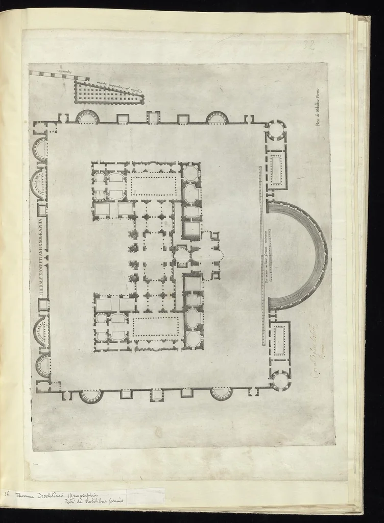 An illustration from Specvlvm Romanae magnificentiae : omnia fere qvaecvnq- in vrbe monvmenta extant partim ivxta antiqvam partim ivxta hodiernam formam accuratiss. delineata repraesentans : accesserunt non paucae tum antiquarum tum modernarum rerum urbis figurae nusquam antehac aeditae ..., 1544, leaf 76