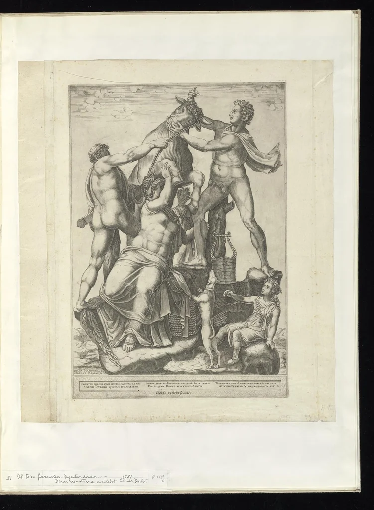 An illustration from Specvlvm Romanae magnificentiae : omnia fere qvaecvnq- in vrbe monvmenta extant partim ivxta antiqvam partim ivxta hodiernam formam accuratiss. delineata repraesentans : accesserunt non paucae tum antiquarum tum modernarum rerum urbis figurae nusquam antehac aeditae ..., 1544, leaf 100