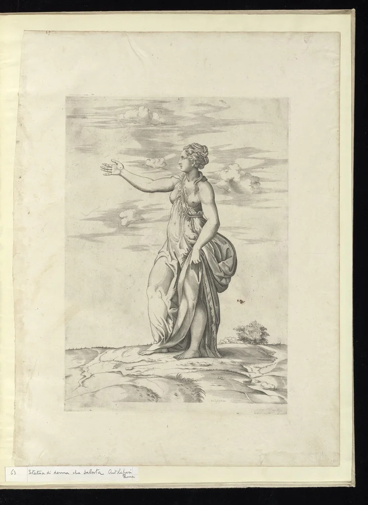 An illustration from Specvlvm Romanae magnificentiae : omnia fere qvaecvnq- in vrbe monvmenta extant partim ivxta antiqvam partim ivxta hodiernam formam accuratiss. delineata repraesentans : accesserunt non paucae tum antiquarum tum modernarum rerum urbis figurae nusquam antehac aeditae ..., 1544, leaf 122