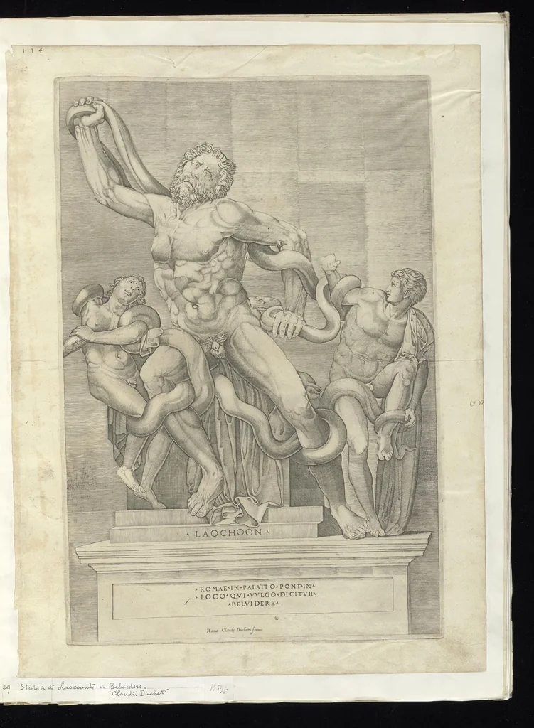 An illustration from Specvlvm Romanae magnificentiae : omnia fere qvaecvnq- in vrbe monvmenta extant partim ivxta antiqvam partim ivxta hodiernam formam accuratiss. delineata repraesentans : accesserunt non paucae tum antiquarum tum modernarum rerum urbis figurae nusquam antehac aeditae ..., 1544, leaf 52