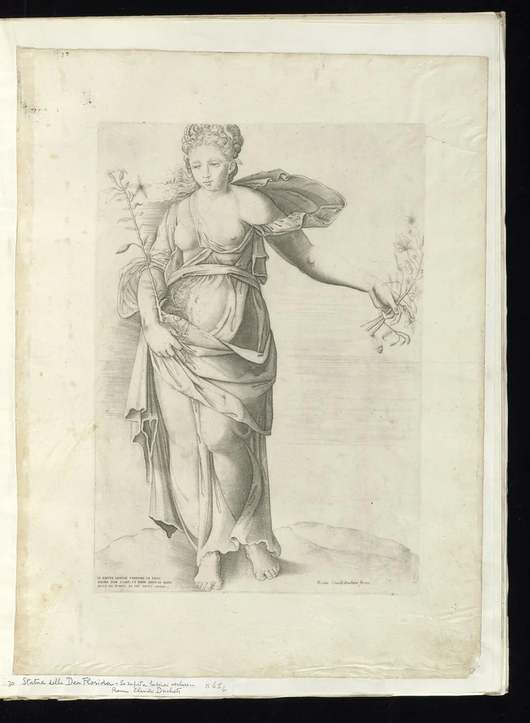 An illustration from Specvlvm Romanae magnificentiae : omnia fere qvaecvnq- in vrbe monvmenta extant partim ivxta antiqvam partim ivxta hodiernam formam accuratiss. delineata repraesentans : accesserunt non paucae tum antiquarum tum modernarum rerum urbis figurae nusquam antehac aeditae ..., 1544, leaf 66