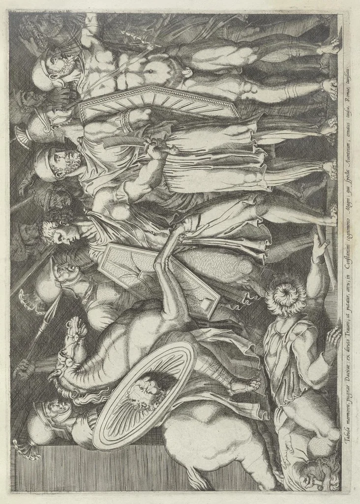 An illustration from Specvlvm Romanae magnificentiae : omnia fere qvaecvnq- in vrbe monvmenta extant partim ivxta antiqvam partim ivxta hodiernam formam accuratiss. delineata repraesentans : accesserunt non paucae tum antiquarum tum modernarum rerum urbis figurae nusquam antehac aeditae ..., 1544, leaf 8