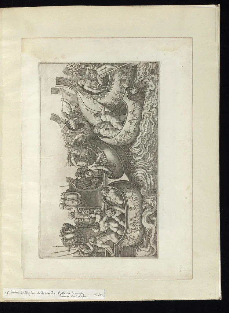 An illustration from Specvlvm Romanae magnificentiae : omnia fere qvaecvnq- in vrbe monvmenta extant partim ivxta antiqvam partim ivxta hodiernam formam accuratiss. delineata repraesentans : accesserunt non paucae tum antiquarum tum modernarum rerum urbis figurae nusquam antehac aeditae ..., 1544, leaf 94
